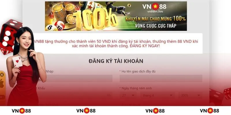 Đăng ký VN88 dễ dàng chỉ trong vài bước